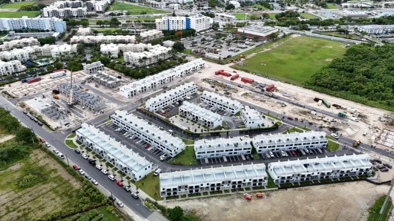 Aerial perspective during the final inspection of the completed waterproofing work at the Homestead project.